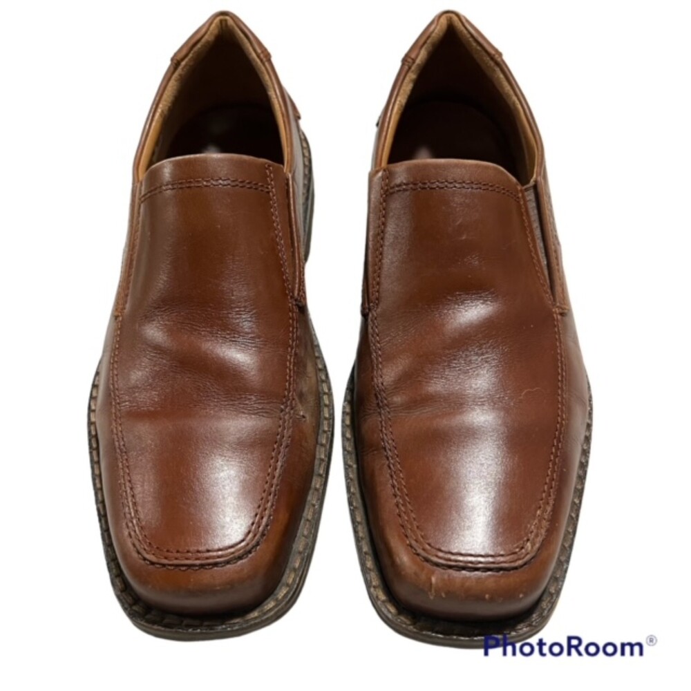 ECCO Mens Brown Genuine Leather Slip On Loafers Comfort Shoes EU 42 US 9